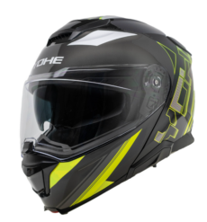 Moto helma Yohe 937 Double Visor Fluo/černá