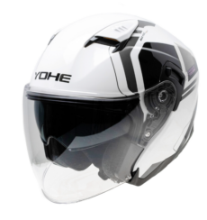 Moto helma Yohe 885 bílá/šedá
