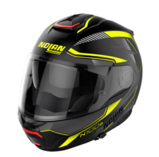 Moto helma Nolan N100-6 Surveyor Flat Black/Yellow N-COM 22
