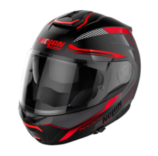 Moto helma Nolan N100-6 Surveyor Flat Black/Red N-COM 21