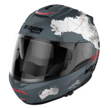 Moto helma Nolan N100-6 Legend Checa Slate Grey N-COM 30