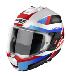 Moto helma Nolan N120-1 Subway N-com Metal Whlite 24